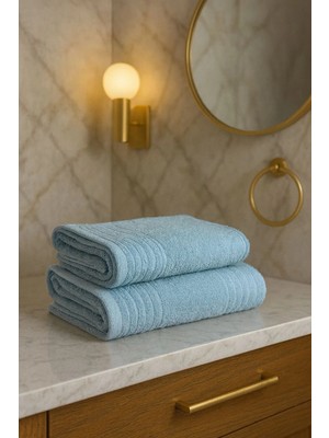 Güvenal Bulut 2'li Banyo Havlu Seti | Havlu | Havlu Takımı | Hamam Takımı | Çeyiz Havlusu