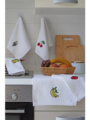 Güvenal Frutti Mutfak Havlusu Seti 5'li 30X50CM | Mutfak Havlusu | Kurulama Bezi | El Havlusu | Çeyizlik |