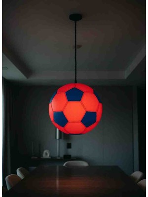 Kamer Bordo Mavi Futbol Topu Avize