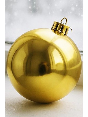 Beysüs Yılbaşı Ağacı Süsü Parlak Gold Cici Top 25 cm