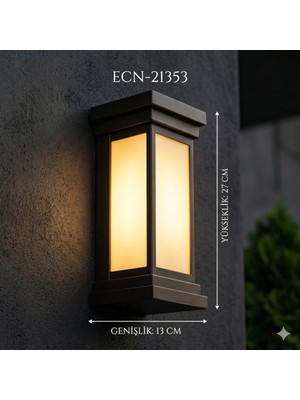 Econa Aydınlatma Armatürü Glop LED Avize Aplik Balkon Bahçe Banyo Duvar Koridor Lambası LED (Günışığı)
