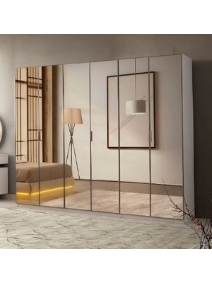 Aydınev Amozon Mdf Modüler 6 Kapılı Dolap (2+2+2)