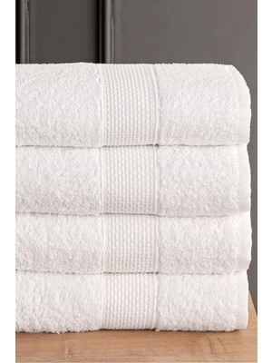 Güvenal Blanc 4'lü 50X90CM El Yüz & Saç Havlusu Seti | Havlu | El Havlusu | Banyo Havlusu I Çeyiz Havlusu