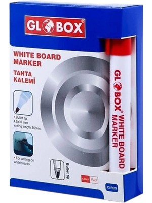 Globox Kırmızı Tahta Kalemi ( 12 'li Kutu )