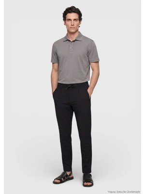 Ramsey Siyah Düz Teknik Jogging Fit Casual Pantolon
