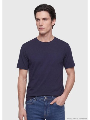 Ramsey Lacivert Düz T-Shirt