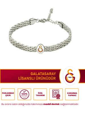 Galatasaray Gs Hasır Çelik Bileklik