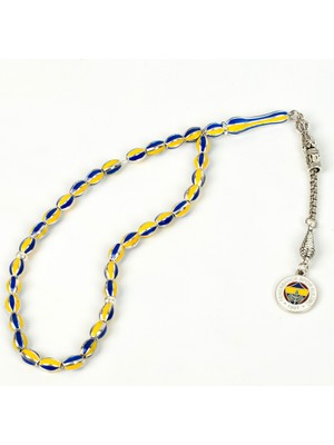 Fenerbahçe Fb Çubuklu Metal Tespih 17 cm Uzunlukta Metal Yapı ile Özel Kutuda Hediye Seçeneği