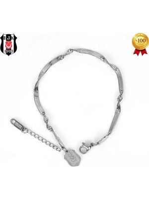 Beşiktaş Singapur Çelik Bileklik Unisex Tasarım 19 cm Paslanmaz Çelik ile Uzun Ömürlü