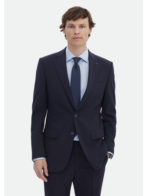 Ramsey Lacivert Mikro Thin&taller Slim Fit Yün Karışımlı Takım Elbise