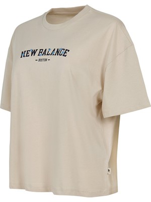 New Balance WNT3632 Bej Kadın Tişört