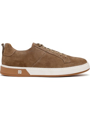 Derimod Erkek Bej Bağcıklı Kalın Tabanlı Süet Deri Sneaker 26SFD700210