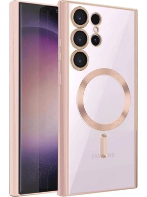 Royaleks Samsung Galaxy S24 Ultra Kılıf Kross Magneticsafe Kapak - Rose