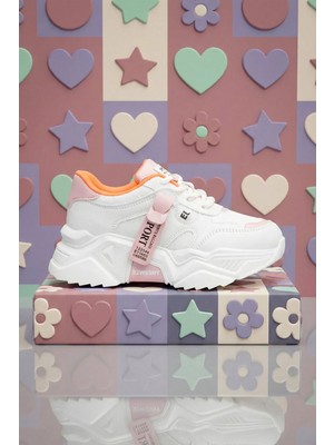 Dark Seer Kids Ds 2051 Beyaz Pudra Çocuk Sneaker Günlük Spor Ayakkabı