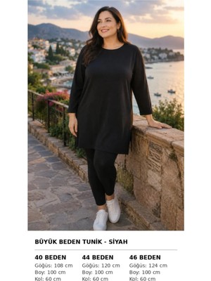 Kado Siyah Bürümcük Tunik Yırtmaçlı Uzun Kollu Sıfır Yaka Çok Şık Kaliteli Terletmez ( )