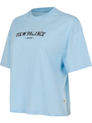 New Balance WNT3632 Mavi Kadın Tişört