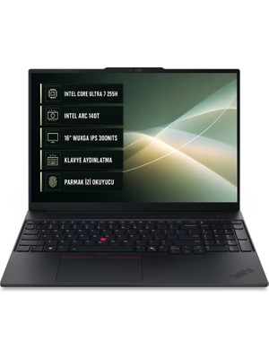 Lenovo Thinkpad E16 Gen 3 Intel Core Ultra 7 255H 64GB 4tb SSD 16" Wuxga Windows 11 Pro Laptop, Notebook 21SR007VTX 013