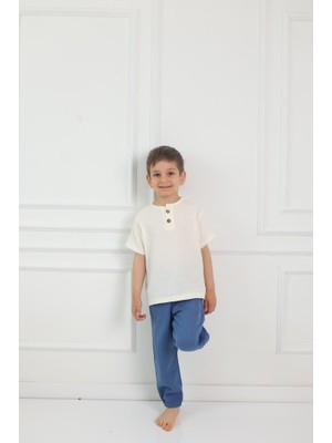 Mulberry Çocuk Müslin Şalvar Pantolon – Nefes Alabilen Doğal Dokulu Günlük Rahat Alt Giyim
