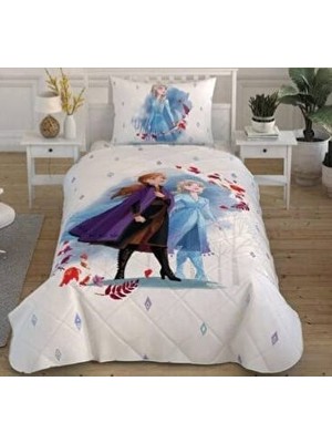 Taç Lisanslı Disney Frozen 2 Friendship Yorgan Seti Tek Kişilik (Dolgulu Yastık Hediyeli)
