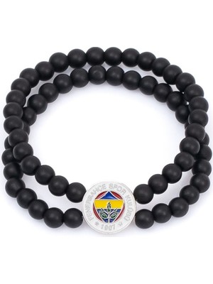 Fenerbahçe Fb Logo Çiftli Mat Onix Doğaltaş Bileklik