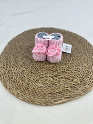 Recos Çiçekli Bebek Triko Patik