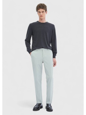 Ramsey Bej Düz Örme Jogging Fit Casual Pantolon