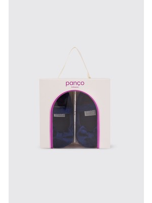 Panço Yenidoğan Fiyonk Detaylı Lacivert Patik