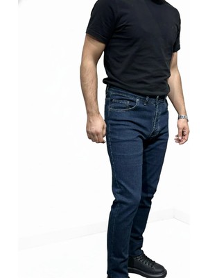 Myrab Denim Erkek Indigo Regular Kalıp Likralı Esnek Kot Pantolon