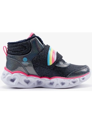 Skechers Heart Lights - Brilliant Rainbow Kız Çocuk Günlük Spor Ayakkabı Lacivert Pembe