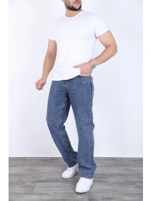 Blayn Jeans Erkek Taş Baggy Kot Pantolon - Geniş Kalıp Günlük Rahat Denim Jean