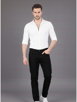Myrab Denim Siyah Regular Fit Erkek Kot Pantolon