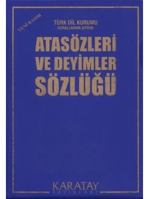 Atasözleri ve Deyimler Sözlüğü (Plastik Kapak)