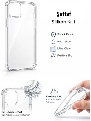 Galaxy A07 Uyumlu Şeffaf Telefon Kılıfı Esnek Darbe Koruyucu