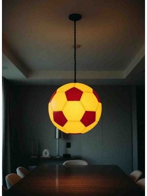 Kamer Sarı Kırmızı Futbol Topu Avize