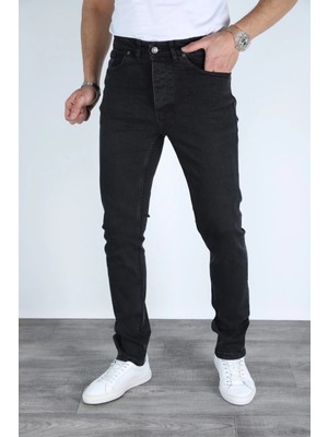 Myrab Denim Erkek Siyah Regular Fit Rahat Kesim Denim Siyah Jeans