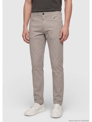 Vizon Düz Dokuma Slim Fit Casual Pamuk Karışımlı Pantolon