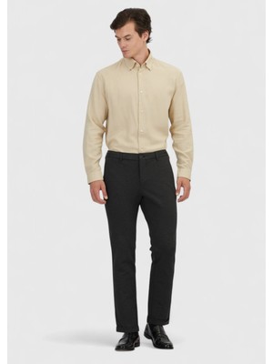Antrasit Düz Örme Jogging Fit Casual Pantolon