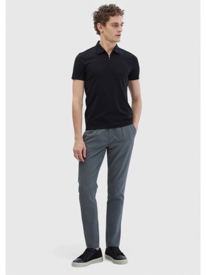 Haki Çizgili Dokuma Jogging Fit Casual Pantolon