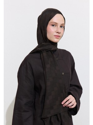 Fresh Scarfs Nori İpeksi Jakar Şal Acı Kahve