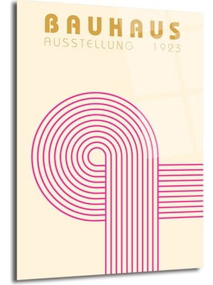 GLAZELLA Bauhaus Ausstellung 1923 Modern Sanat Cam Tablo