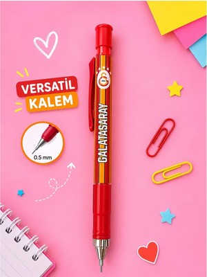 Galatasaray Galtasaray Metal Uçlu Versatil Kalem 0.7 Kırmızı