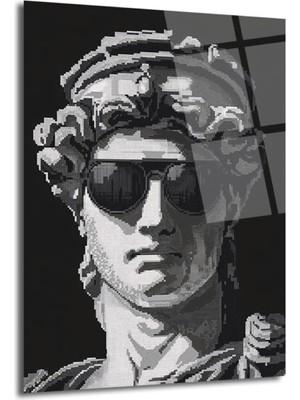 GLAZELLA Cool David Pixel Sanat Cam Tablo