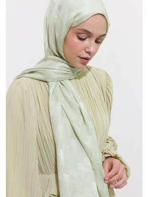 Fresh Scarfs Nori İpeksi Jakar Şal Soft Yeşil
