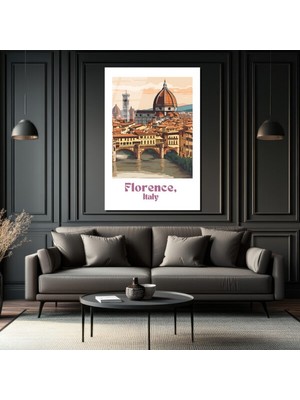 GLAZELLA Floransa'nın Büyüsü: Ponte Vecchio &amp; Duomo Cam Tablo