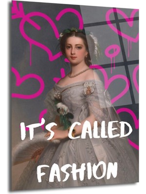 GLAZELLA "ıt's Called Fashion" Graffiti Kraliçe Temalı Modern Cam Tablo