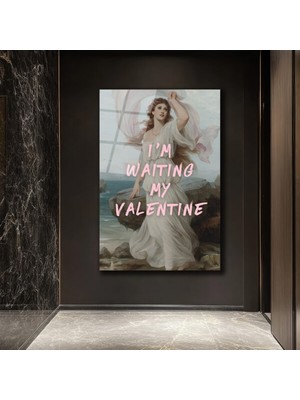 GLAZELLA Romantik Valentine Bekleyişi Cam Tablo - Aşkın Zarafeti
