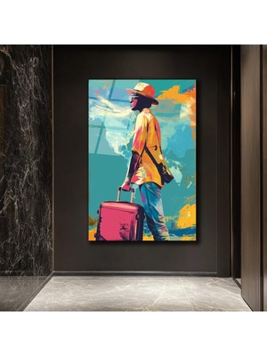 GLAZELLA Seyahat Ruhu Modern Cam Tablo - Özgürlüğe Yolculuk
