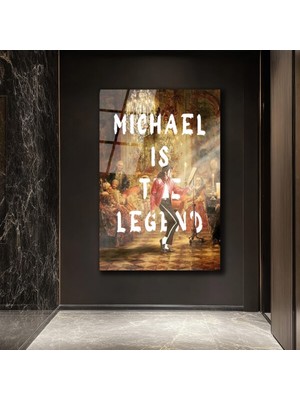 GLAZELLA Michael Jackson Efsanesi Temalı Modern Cam Tablo