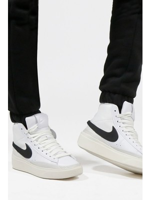 Nike Blazer Phantom Mid Leather Unisex Sneaker White Hakiki Deri Bilekli  Günlük Spor Ayakkabı Beyaz