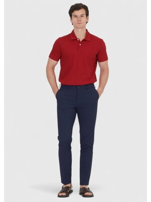 Lacivert Düz Dokuma Jogging Fit Casual Pantolon